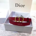 AAA Quality Dior Red Leather Belt For Sale
